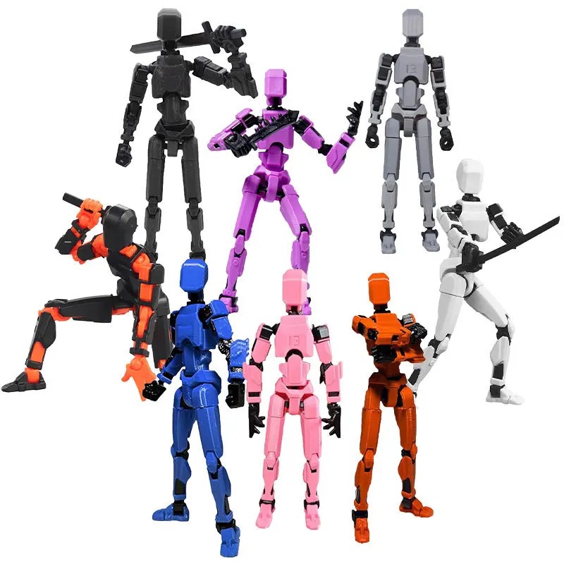 T13 Titan Multi-Jointed Movable Shapeshift Robot 13 Action Mannequin Character And Dog Figure Toys