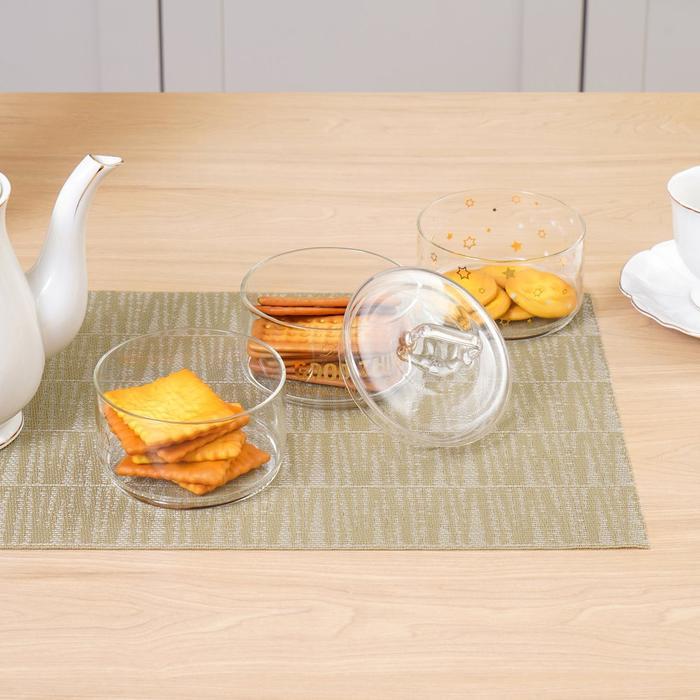 [WAKULLA] 430 Ml Kalino Stoples Kaca Susun Toples Kue Wadah Bumbu Tempat Snack Toples Plastik