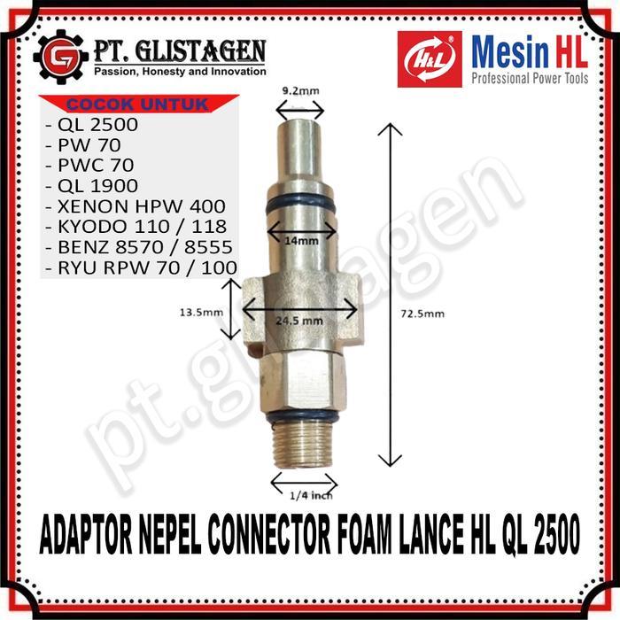 CONNECTOR FOAM LANCE ADAPTOR SAMBUNGAN NOZZLE FOAM LANCE QL 1900