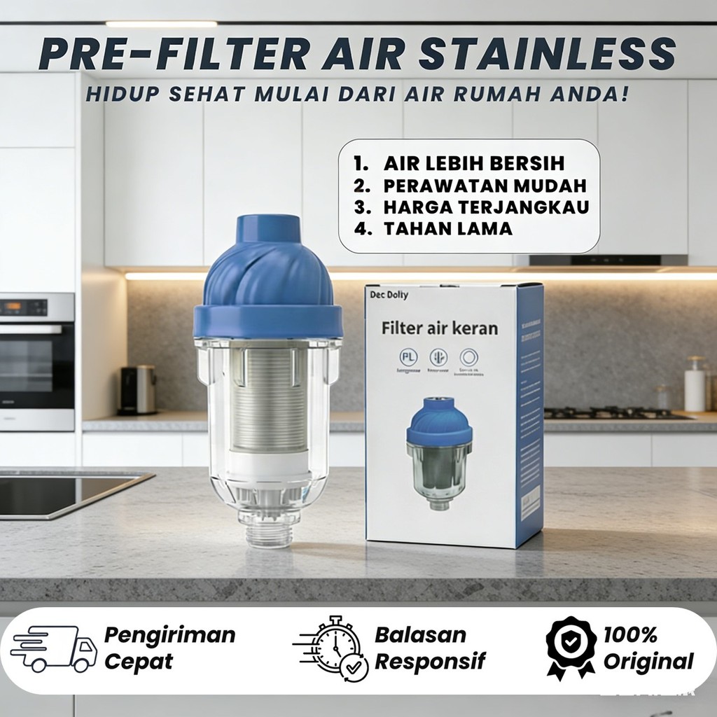 filter air Set Filter Stainless Steel filter air saringan air karbon aktif keran air