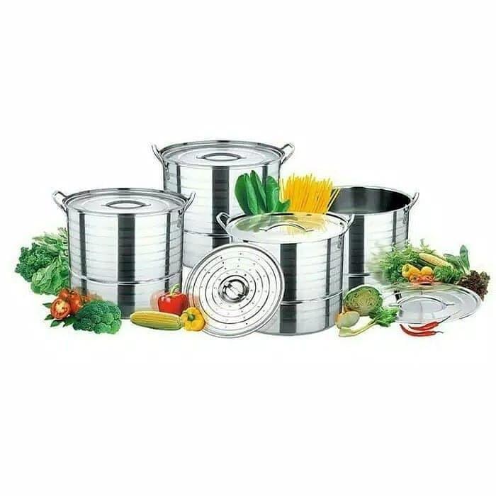 Panci Tinggi / Stock Pot Hc 4 In 1 Ware/Steamer Stock Pot/Panci Dandan