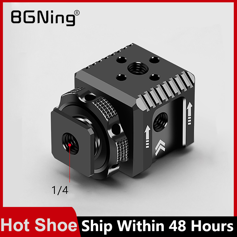 Triple Hot Shoe Mount Adapter Cold Shoe Extension Mount Monitor Holder Mic Fill Light Bracket 1/4