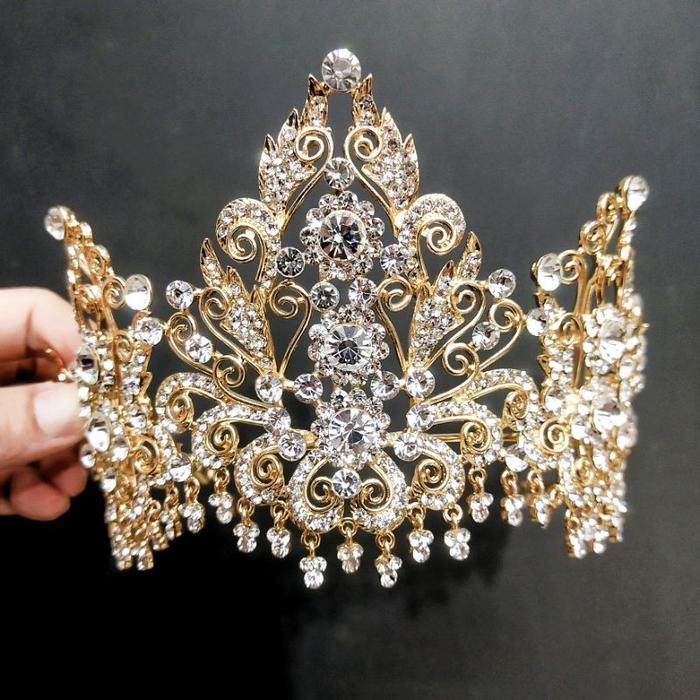 [Mk89] Mahkota Adat Pengantin Siger Sunda Jawa Impor Elegan Gold