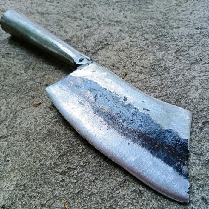 pisau cacah daging potong ayam pisau cincang Kitchenware baja per kotak