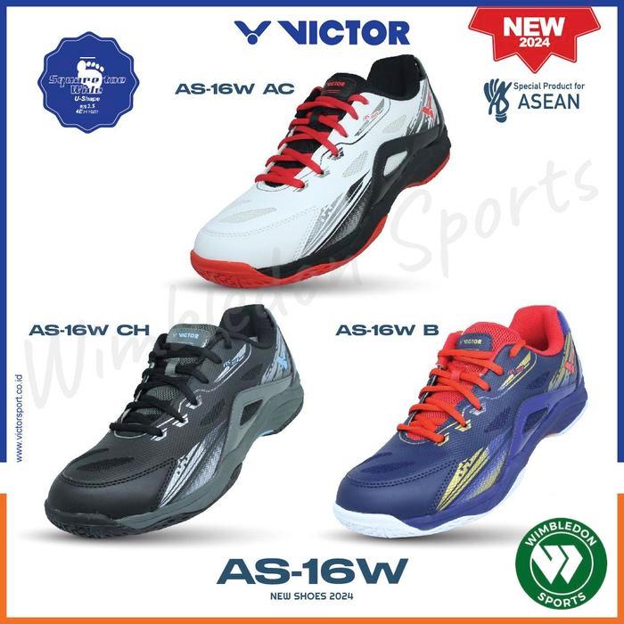 Sepatu Badminton Victor AS-16W AC/CH/B / Sepatu Victor AS16W