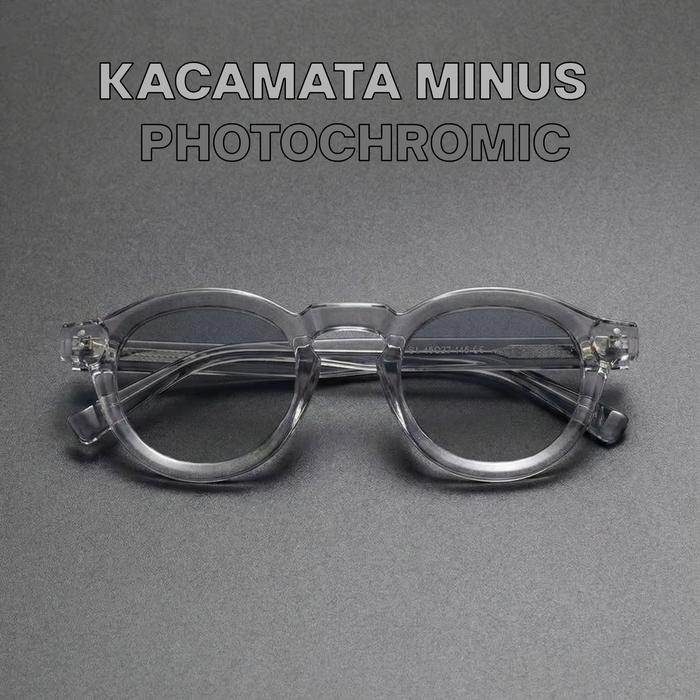 Kacamata Minus Fotokromik LG-992 Fashion Korea Retro Anti Blue Light anti Radiasi Model Cat Eye