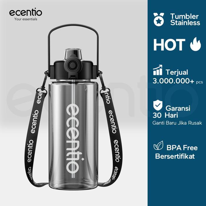 New ecentio botol plastik 1100ml botol minum besar botol minum olahraga sport botol minum anak cowok