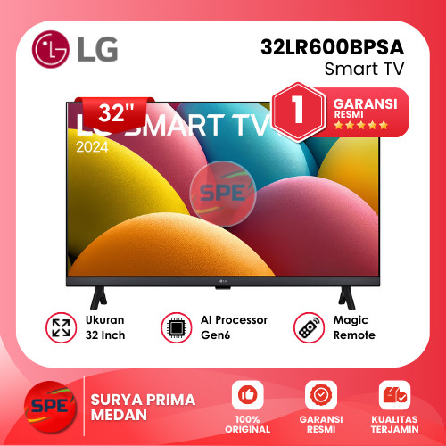 SMART TV LG 32 INCH 32LR600BPSA HD GARANSI RESMI (MEDAN)