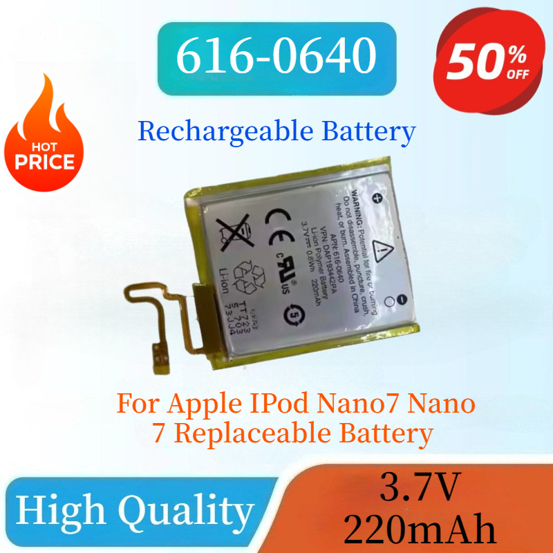 616-0640 3.7V 220mAh Replacement Battery For Apple IPod Nano7 Nano 7 Battery + Free Tools High