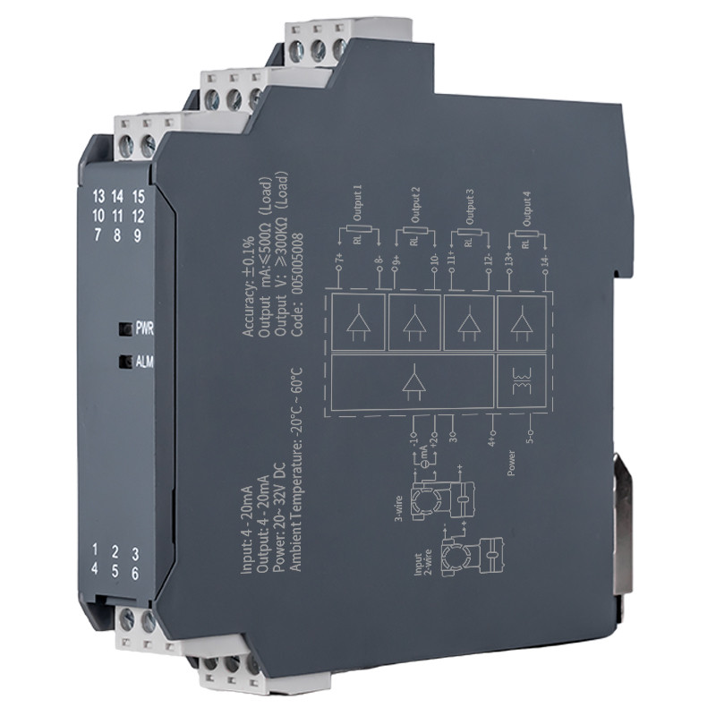 DC 4-20ma input analog signal isolator converter / signal splitter with 4-20ma output