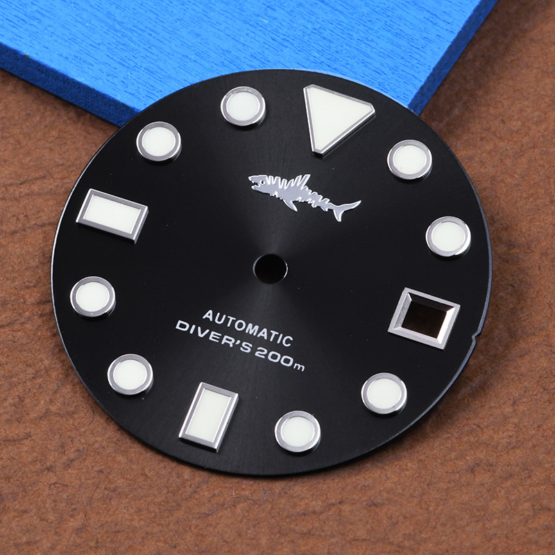 Heimdallr C3 luminous watch dial 28.5mm 4.0 O'clock Crown watch dial fit dive watch for NH35A