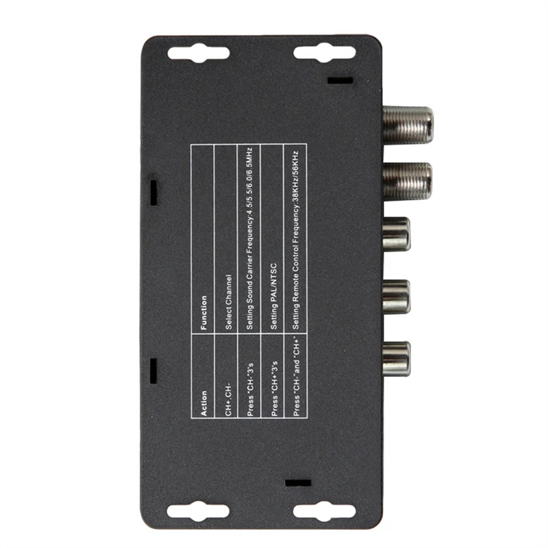 ?B74A?AV To RF Converter IR Remote Control Extender UHF TV LINK Modulator 21 Channels Display
