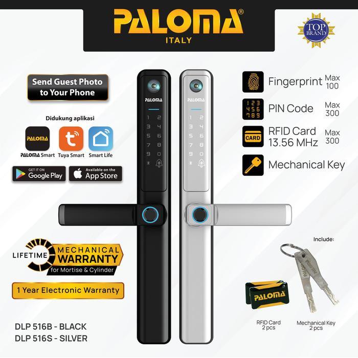 Paloma Smart Lock Kunci Pintu Digital Slim Door Frame Aluminium Smart Door Lock Smart Home Kunci