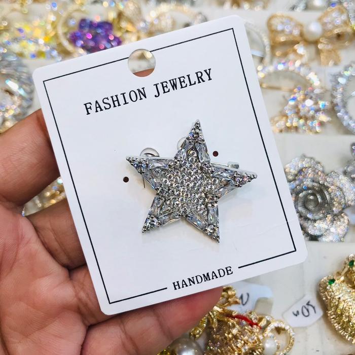 Bros bintang wanita permata zircon