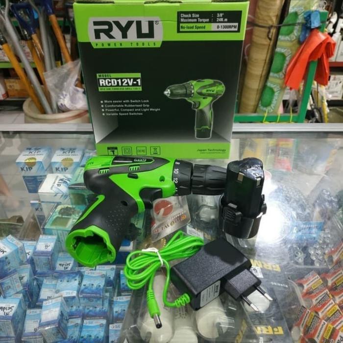Mesin Bor Baterai Cordless Rcd 12 V_1 Ryu Tekiro/Bor Cas Baterai
