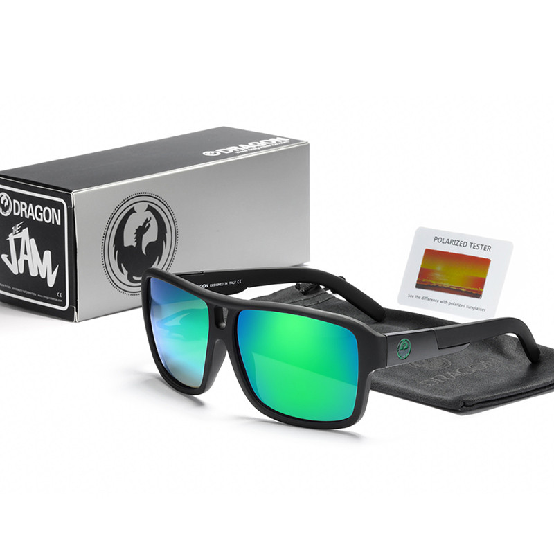 High-Quality Brand Design Square Polarized Sunglasses Men Dragon JAM Male Outdoor Sports Sun Glasses