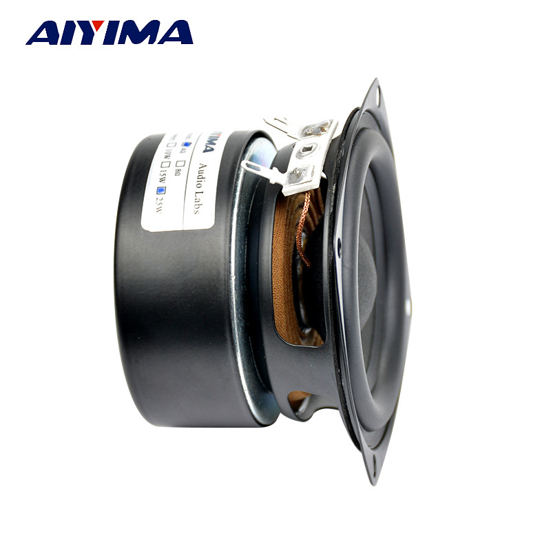 AIYIMA 1Pcs Subwoofer 3" Inch 25W HiFi Subwoofer Speaker 4 8 Ohm Woofer Audio Sound Speakers Bass