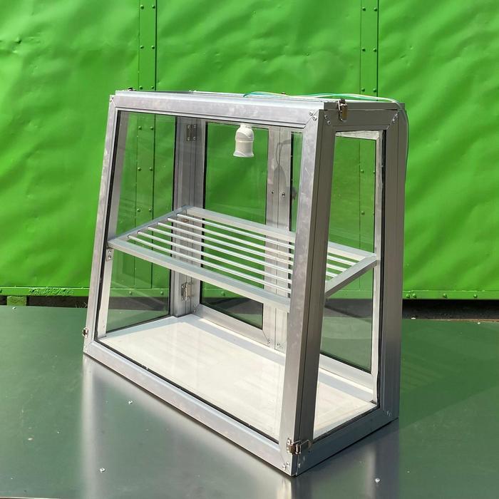 Etalase Portable Makanan (Fried Chicken / French Fries / Gorengan / Dll) Aluminium Dapur