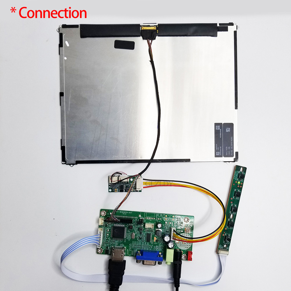 IPAD1 IPAD2 LP097X02 LCD Screen Controller Board 9.7 inch HDMI VGA Screen Driver Board Display LVDS
