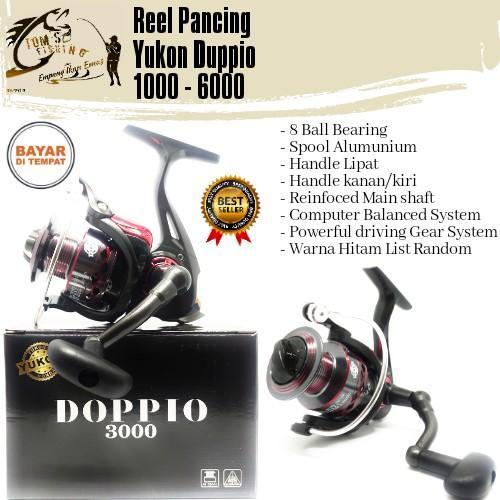 Reel Pancing Yukon Doppio 1000 - 6000 (8 Bearing) Murah - Toms Fishing