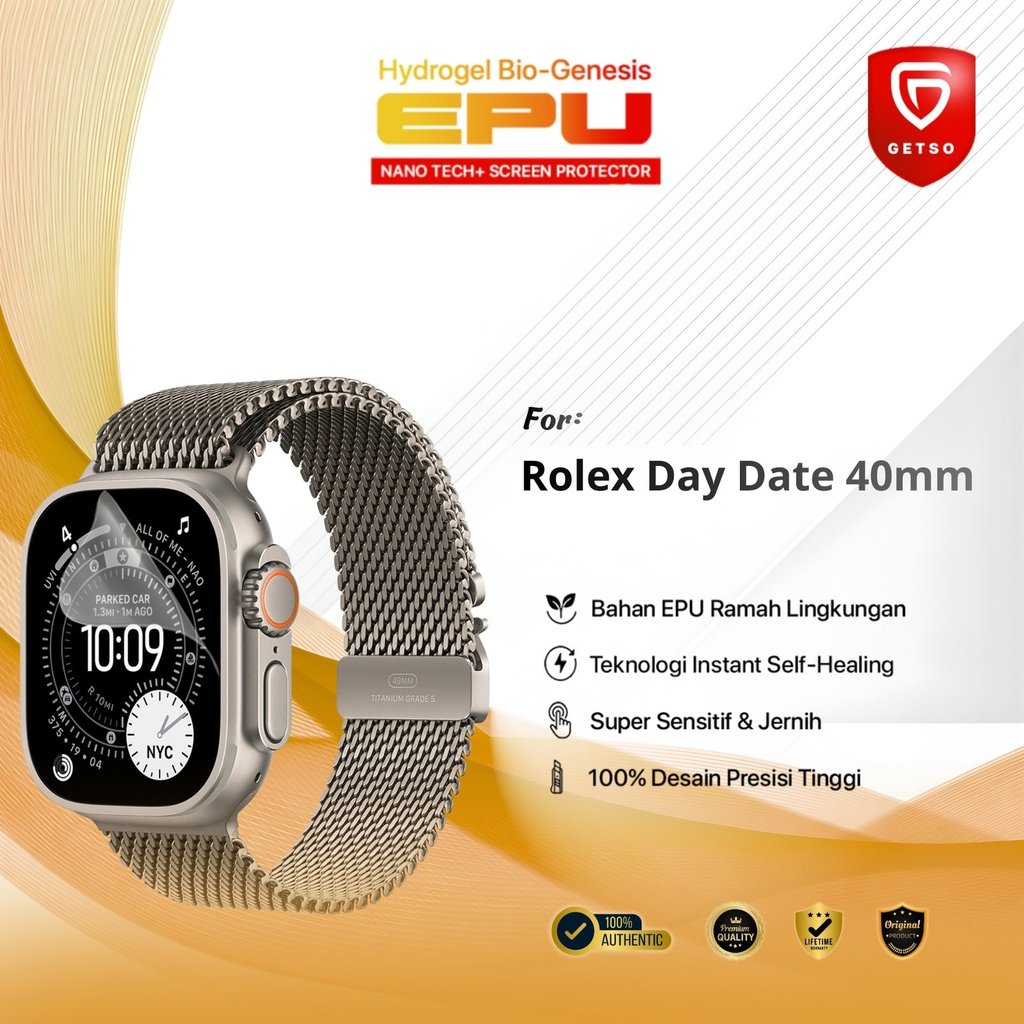 Getso BIO-HYDRO EPU Hydrogel Screen Guard for Rolex Day Date 40mm High-End Anti Scratch High Definit