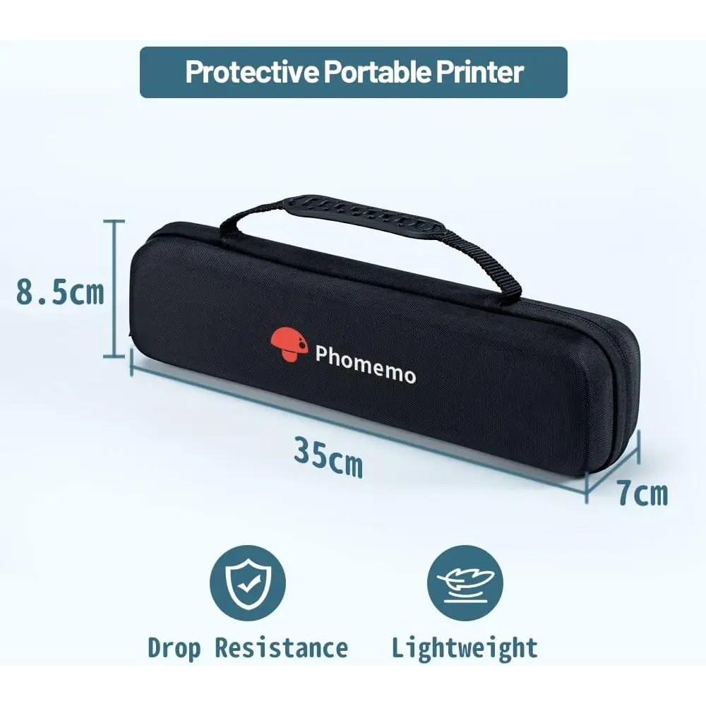 PHOMEMO M08F A4 PRINTER BLACK BAG, PORTABLE BAG COMPATIBLE M08F, HPRT MT800/MT800Q PORTABLE THERMAL