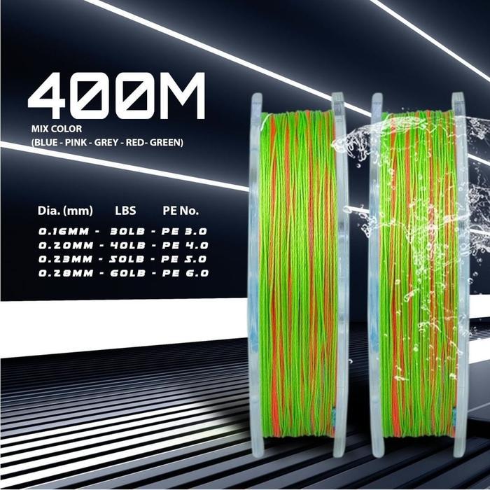 SENAR PANCING PE X9 BLOOD BRABUS 400 M ORIGINAL QUALITY