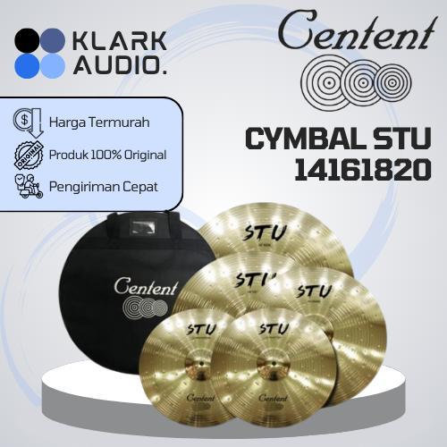 CENTENT STU Cymbal Set + Bag 14", 16", 18", 20" Simbal Drum Cymbal Drum Original