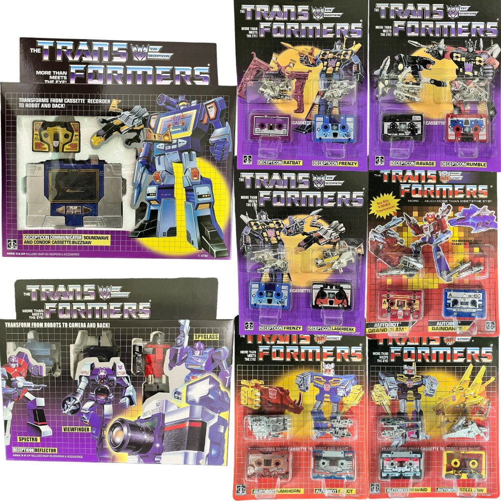 Transformetion G1 Reissue KO Soundwave Reflector Laserbeak and Frenzy Slamdance Action Figure Toy