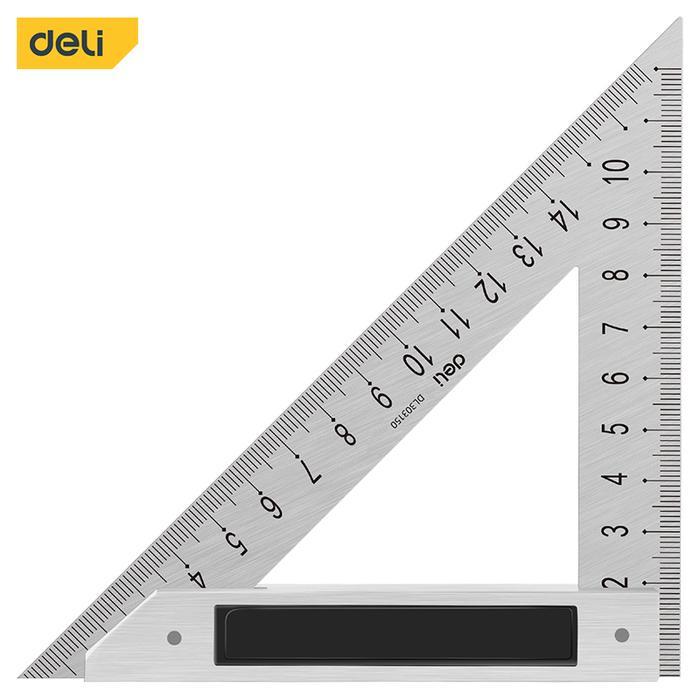 [] Deli Penggaris Segitiga Siku Besi Tukang / Triangle Ruler EDL303XXX