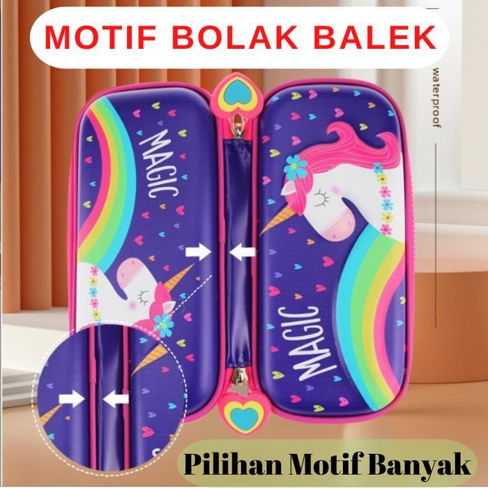 Stok Baru Tempat Tepak Kotak Pensil Anak Laki Laki Perempuan Karakter 3D PC0006