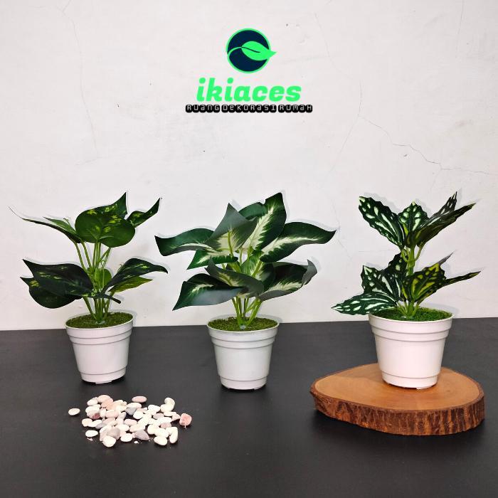 "New" DAUN KELADI HIAS DAUN PLASTIK BUNGA KELADI ARTIFICIAL BUNGA DEKORASI