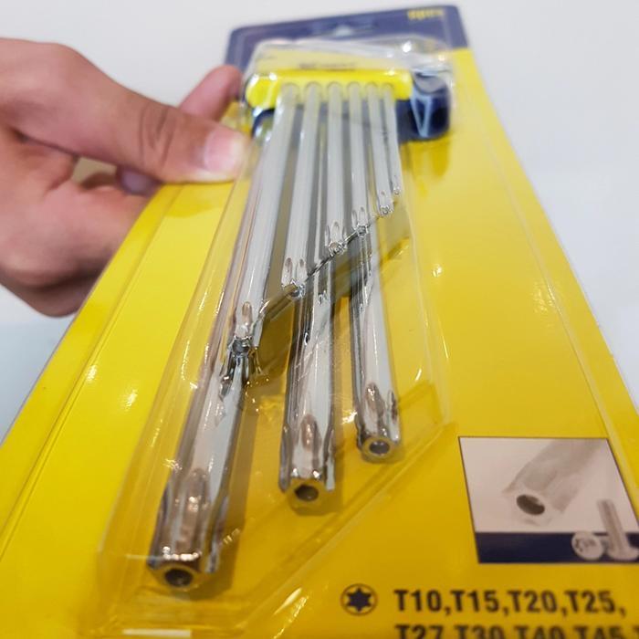 Kunci L Long Bintang Tengah Lubang I Set 9 Pcs Kode 601306