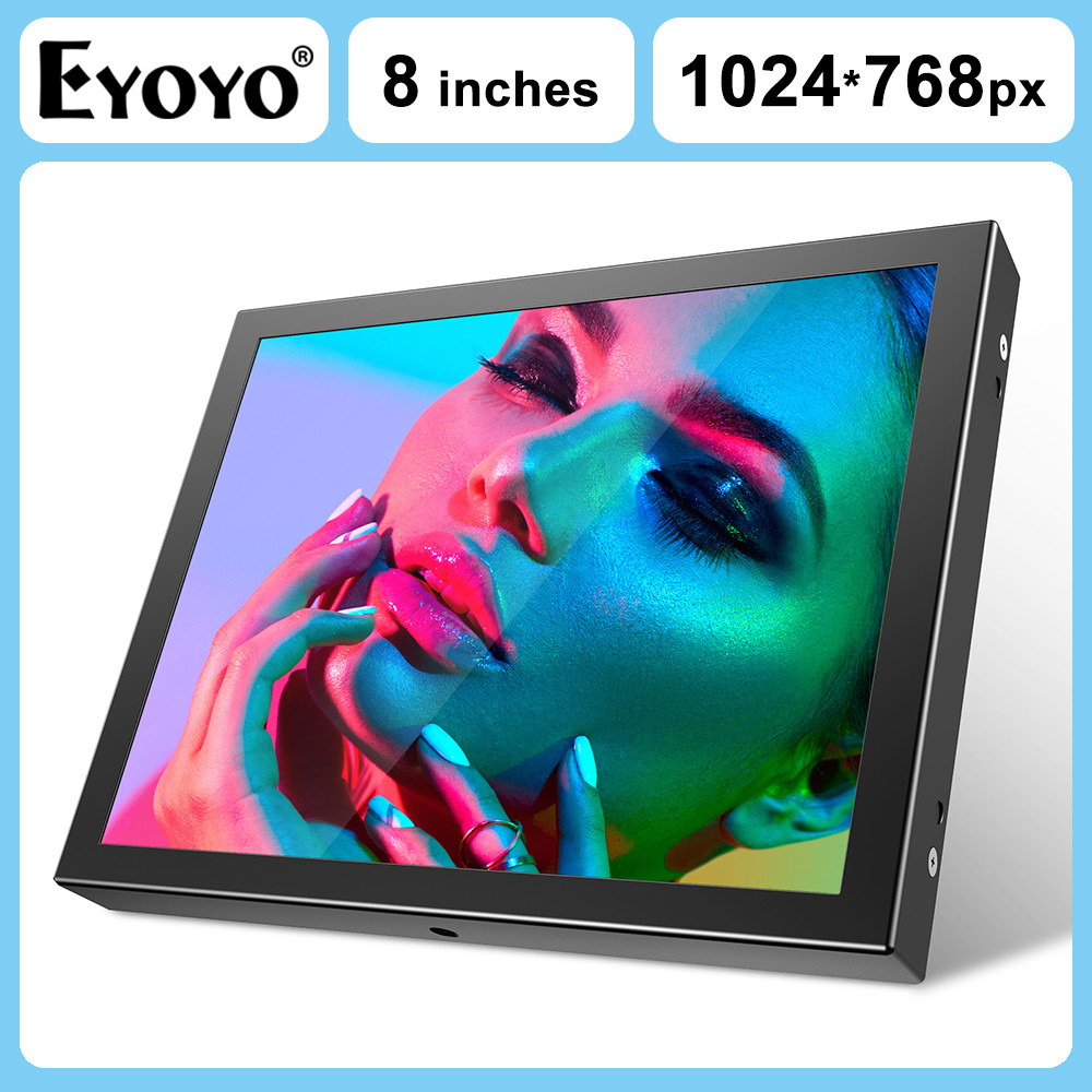 Eyoyo Led Screen 5/7/8 Inch Portable Industrial Monitor Tft Panel With Hdmi Av Vga Port For Dvd