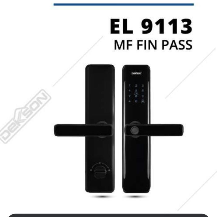 ELECTRONIC LOCK DEKKSON EL 9113 MF FIN PASS BLACK (RIGHT & LEFT)/ SMART LOCK/ SMART HOME/KUNCI