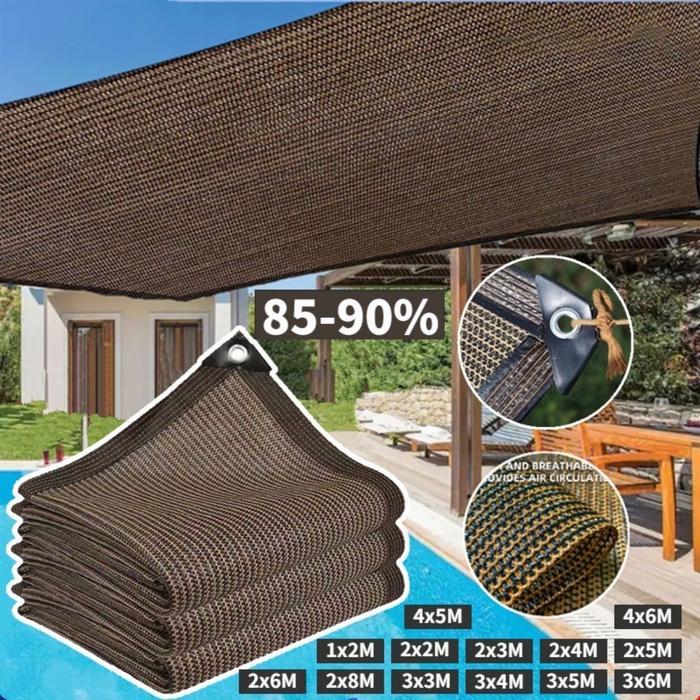 Allieuka Paranet 95 % Brown Sunscreen Net/Outdoor Shading Net/Garden Net Greenhouse Net Shading Net
