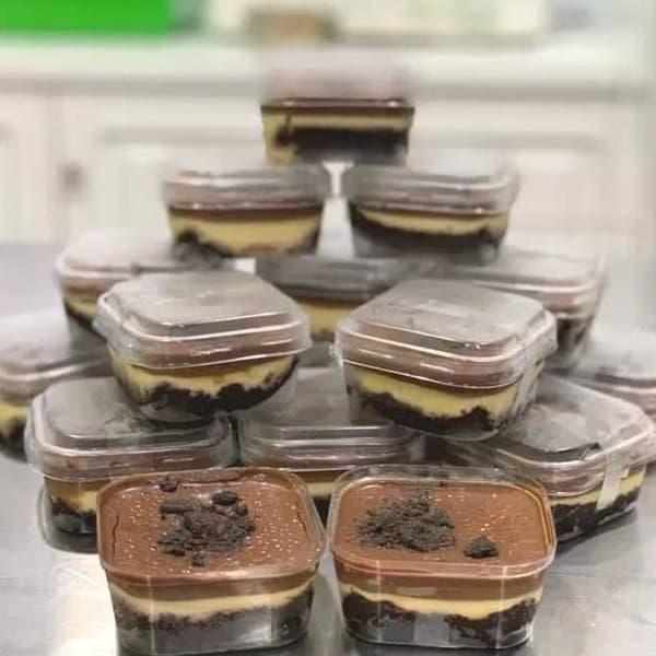Stok Baru GELAS PUDING CUP JELLY CAKE PLASTiK kotak mika 10PCS CH7575 CH 7575
