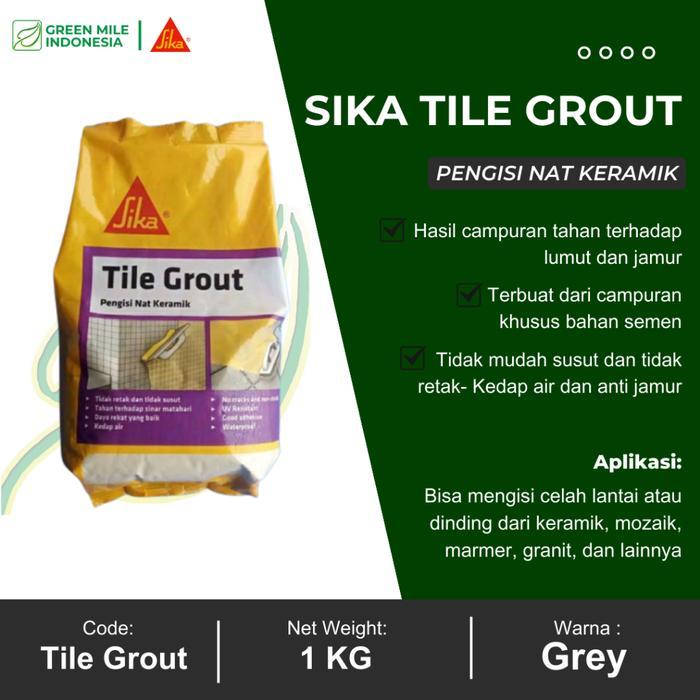 Sika Tile Grout Pengisi Nat Keramik 1 kg Semen Pengisi Nat Granit Keramik Ubin Tegel Grey White