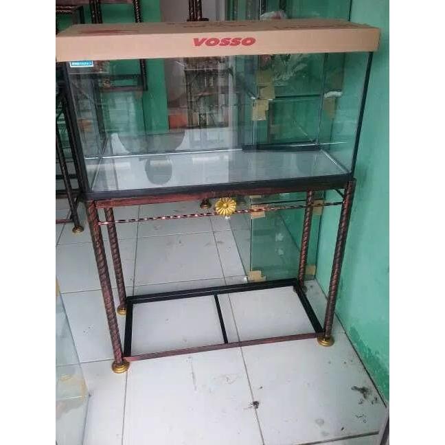AQUARIUM VOSSO UKURAN 75x30x40cm SET RAK AQUARIUM