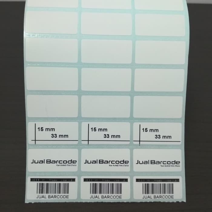 LABEL BARCODE 33 X 15 (3 LINE) KERTAS STICKER LABEL SEMICOATED 33X15