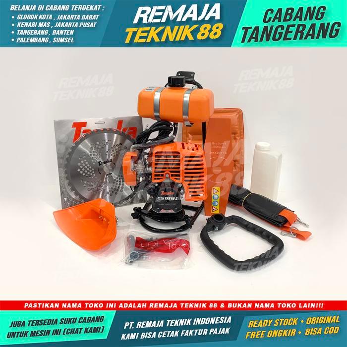 MESIN POTONG RUMPUT GENDONG TANAKA SUM 328 SE ORI / PAKET LENGKAP GGNG