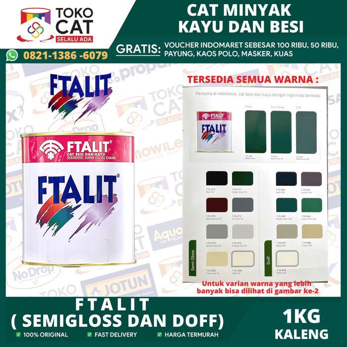 Cat Ftalit 1 Kg Cat Minyak / Cat Kayu Besi Warna Hitam Doff Kode 544 Co