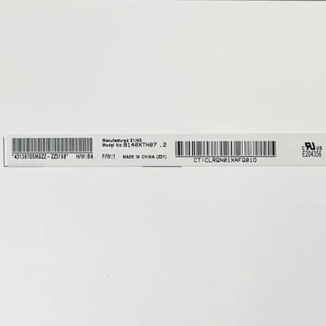 B140XTN07.2 B140XTN07.3 N140BGA-EA4 N140BGA-EB4 NT140WHM-N44 NT140WHM-N46 NT140WHM-N51 14.0'' LCD