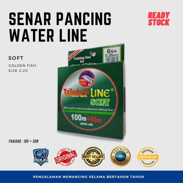 Senar Pancing Nylon Monofilament Water Line Soft 150M Untuk Mancing Lomba Galapung & Galatama