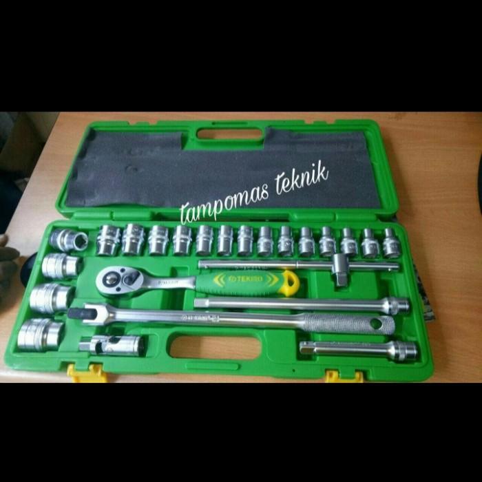 TEKIRO Kunci Sok 24pcs 8-32mm Kunci Sok Set Tekiro 8 32 mm Box Plastik - 12PT - 12PT, Standar