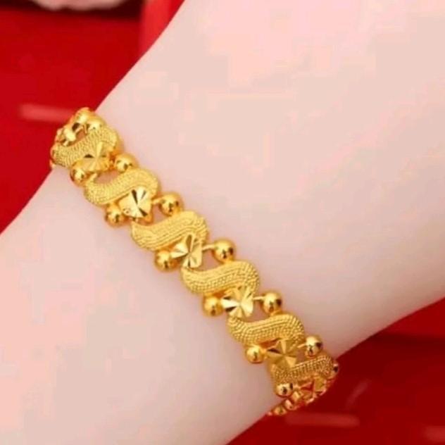 Gelang Tangan Dewasa Titanium Anti Luntur Perempuan - Pusat Xuping Titanium Emas Putih - Bracelets