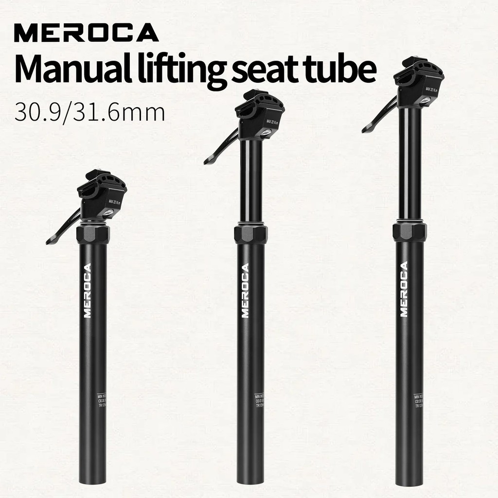 MEROCA Bicycle Dropper Seatpost 27.2/30.9mm/31.6mm Hydraulic Height Adjustable Road Bike Seat Post