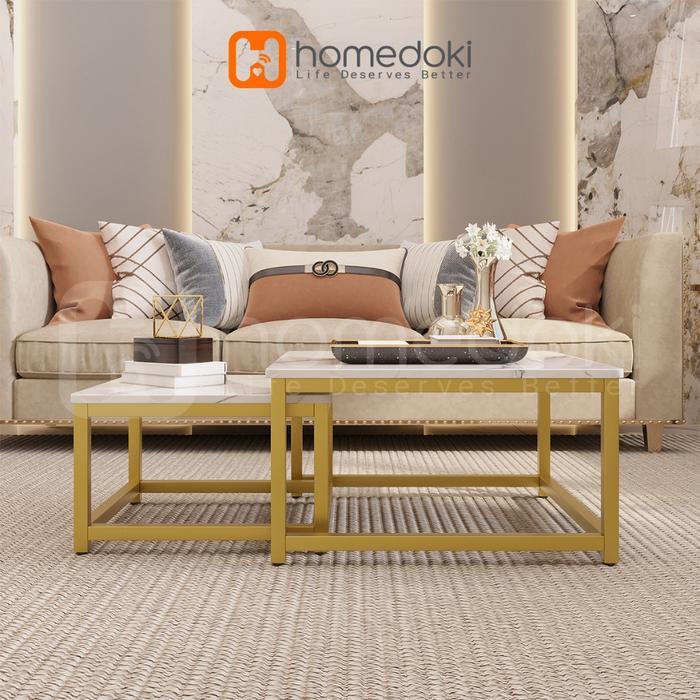 Homedoki Meja Ruang Tamu Minimalis/Meja Kopi/Meja Minimalis/Meja Tamu Minimalis Modern/Meja Kecil