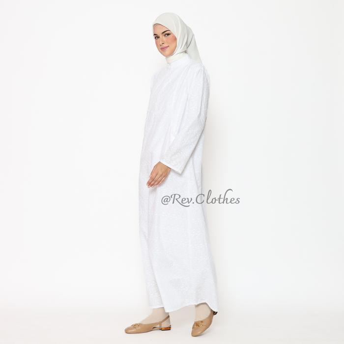 cnm Gamis Putih Umroh Wanita Baju Haji Dan Umroh Wanita Dewasa Muslim Katun Paris Premium