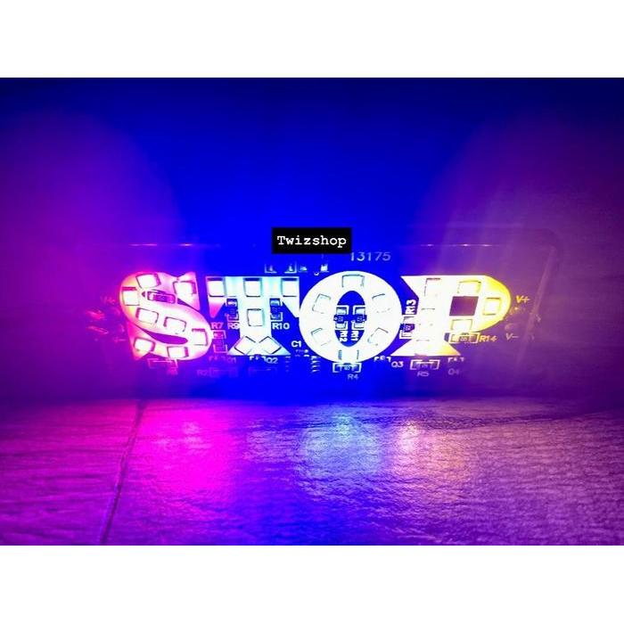 Lampu LED STOP Kedip Flash Kedap Kedip Blitz DC 12 Volt-24 Volt Motor Mobil Truk DC 12V-24V